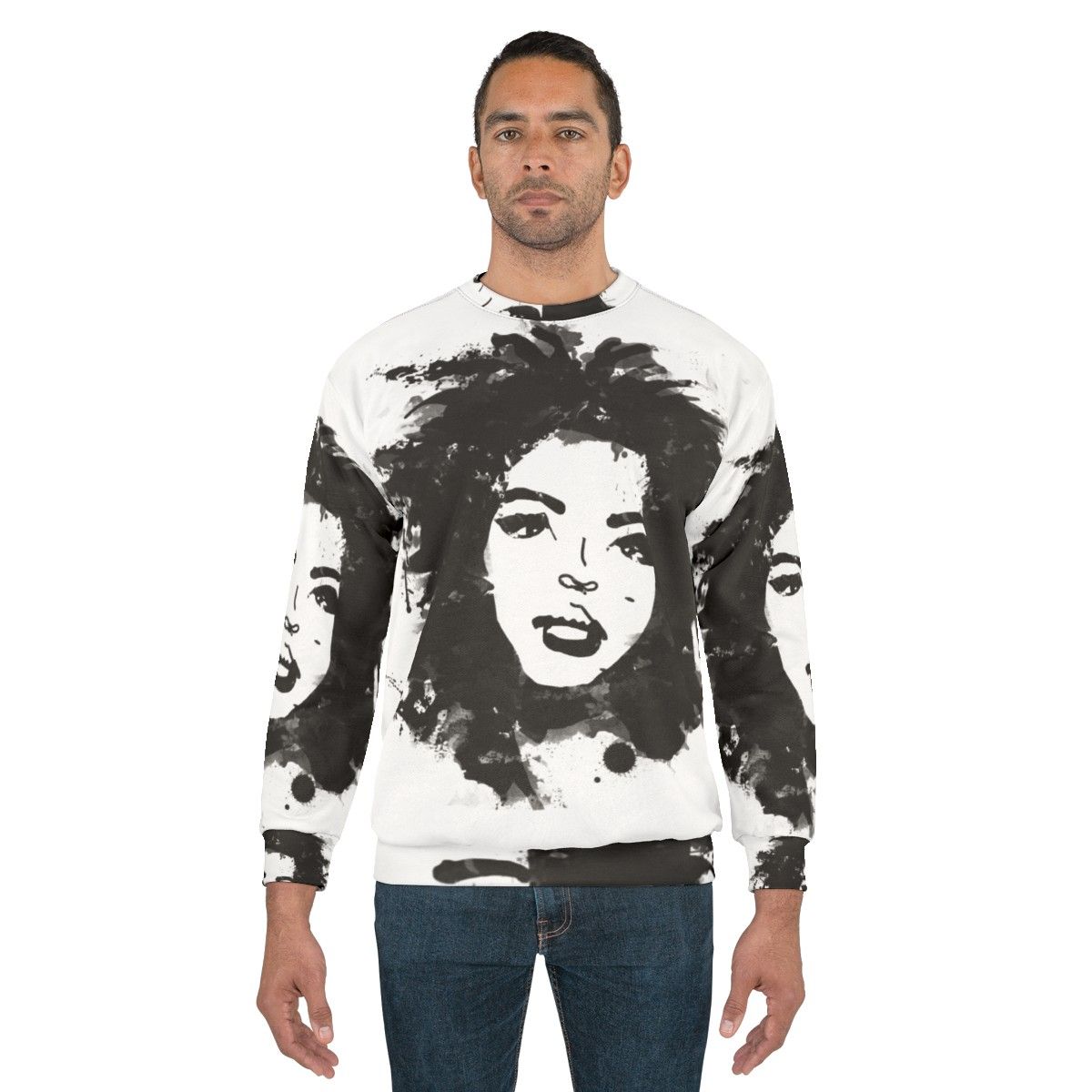 Lauryn Hill Monochrome Graphic Sweatshirt - men