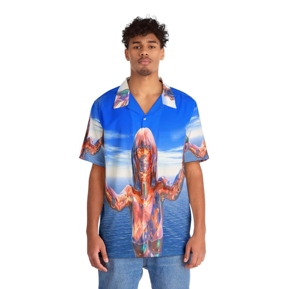 Zombie Hawaiian Shirt with Eerie Tropical Pattern - People Front