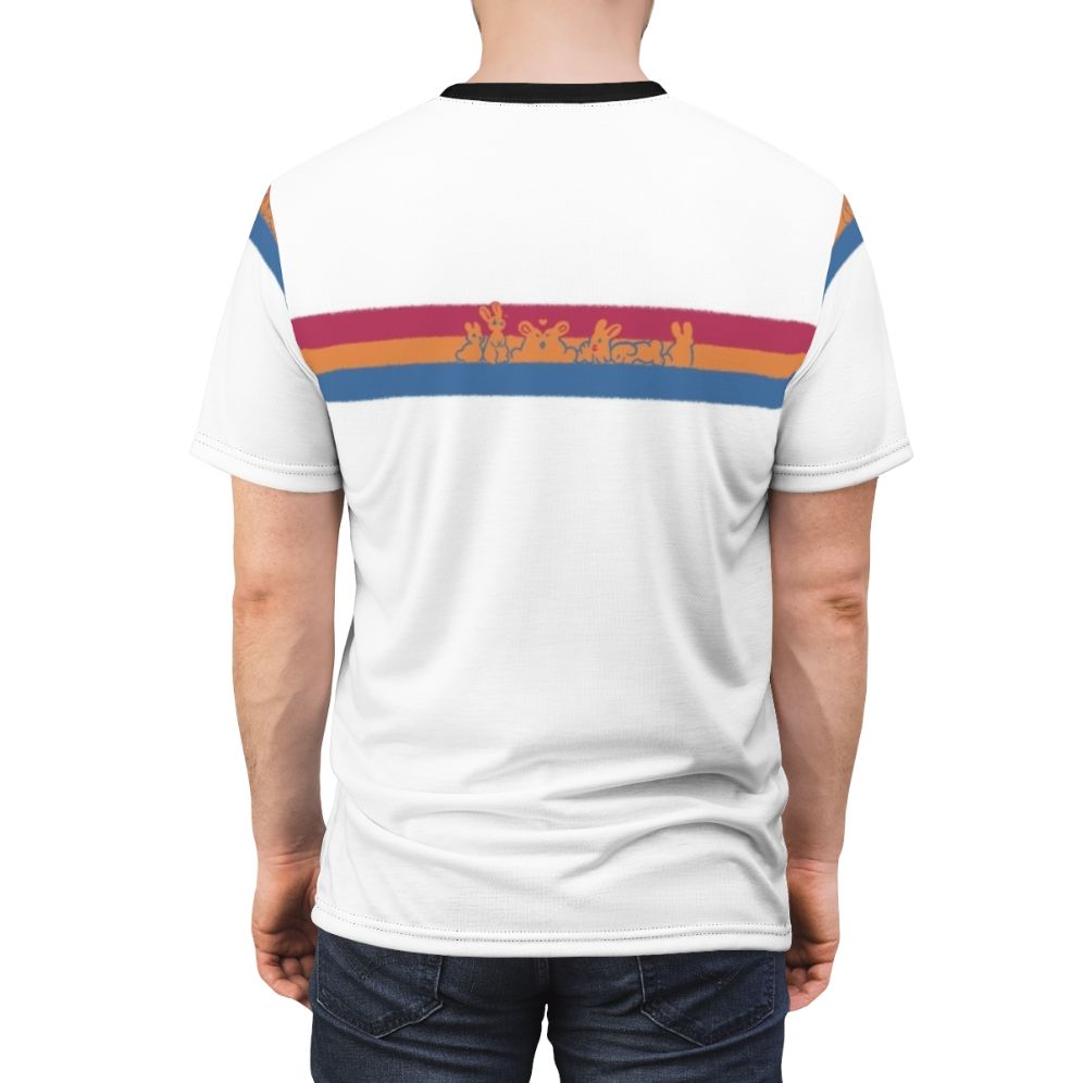 Pansexual pride design featuring cute rabbits on a customizable t-shirt - men back