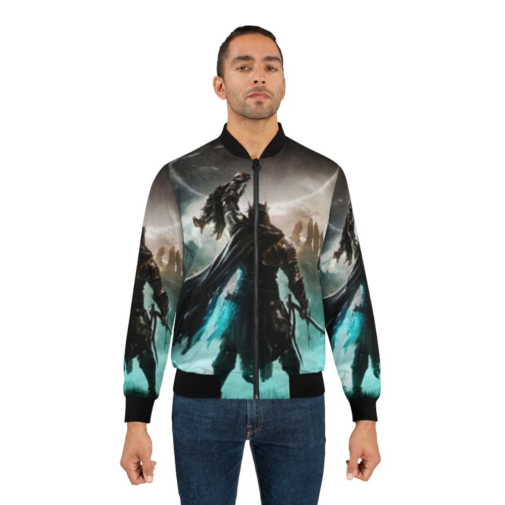 Elden Ring video game inspired bomber jacket with fantasy and gaming design elements. - Lifestyle