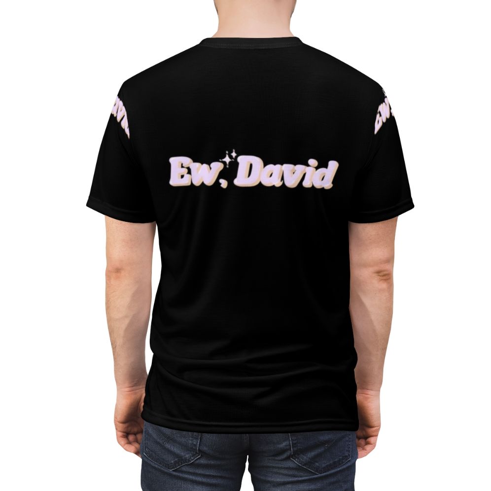 "Eww David" Schitt's Creek inspired all-over print t-shirt with sparkly design - men back