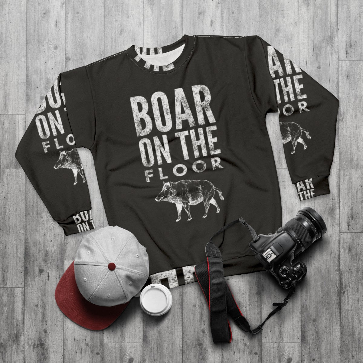 Boar Hunting Sweatshirt - flat lay