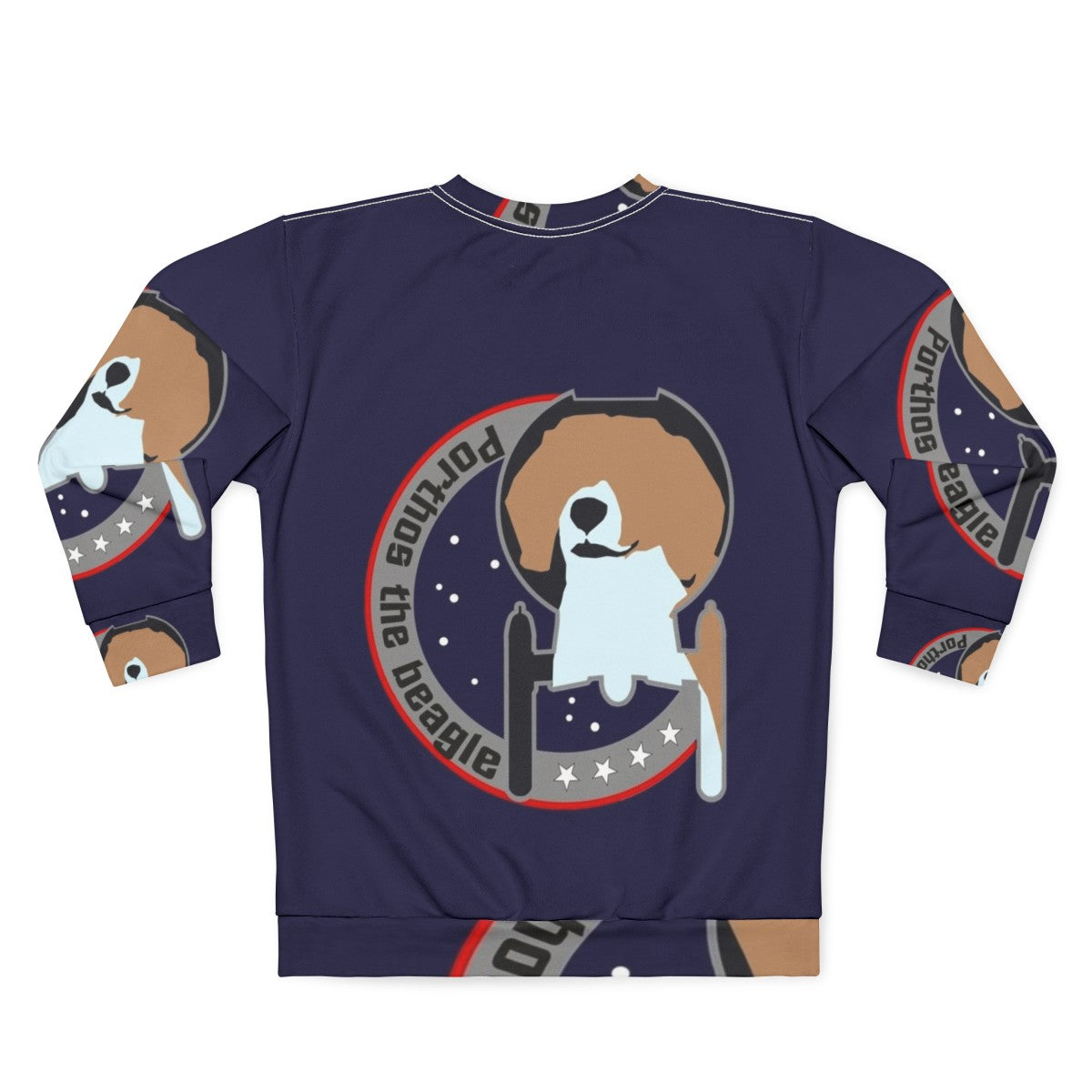 Porthos the Beagle Star Trek Enterprise Sweatshirt - Back