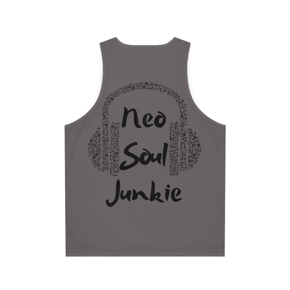 Neo Soul Junkie Headphones Unisex Tank Top - Back