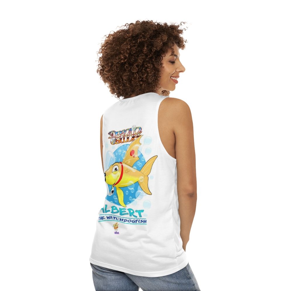 Watchdog Fish Unisex Tank Top - women back