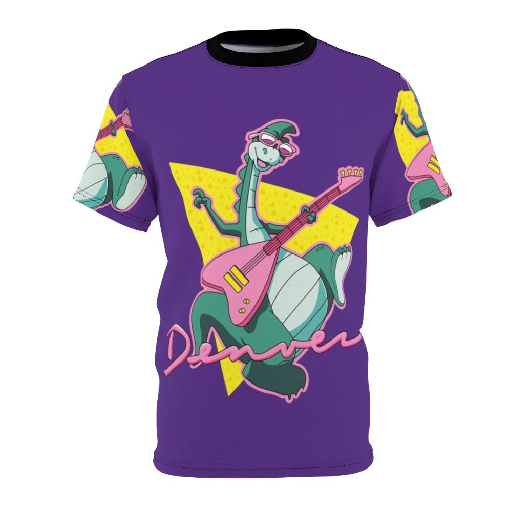 Vintage 80s cartoon dinosaur t-shirt featuring a nostalgic graphic design