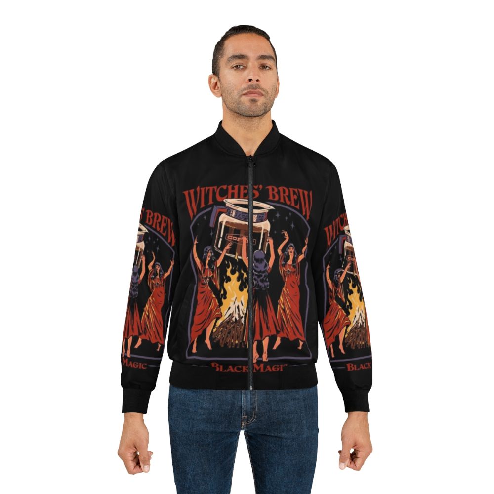 Retro vintage horror caffeine funny coffee bomber jacket - Lifestyle