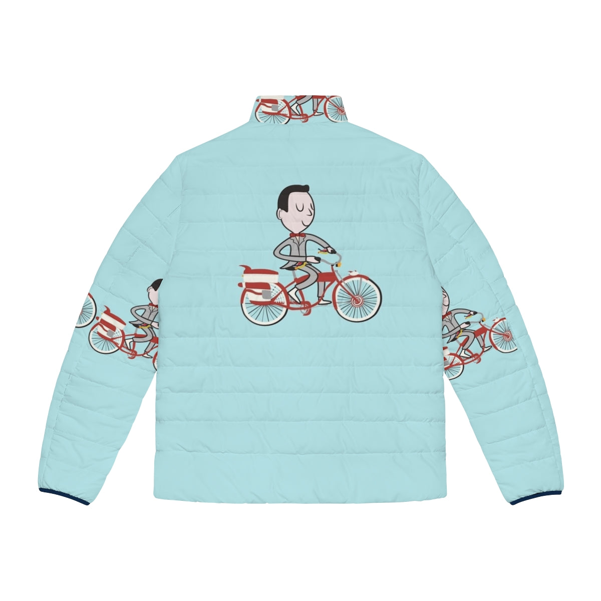 Peewee Herman Puffer Jacket featuring a classic 80s movie design - Back