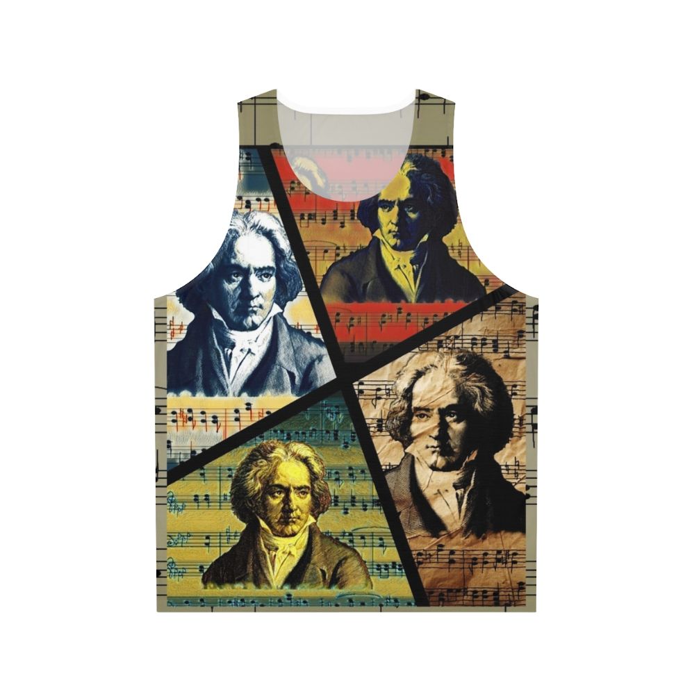 Beethoven classical art collage unisex tank top