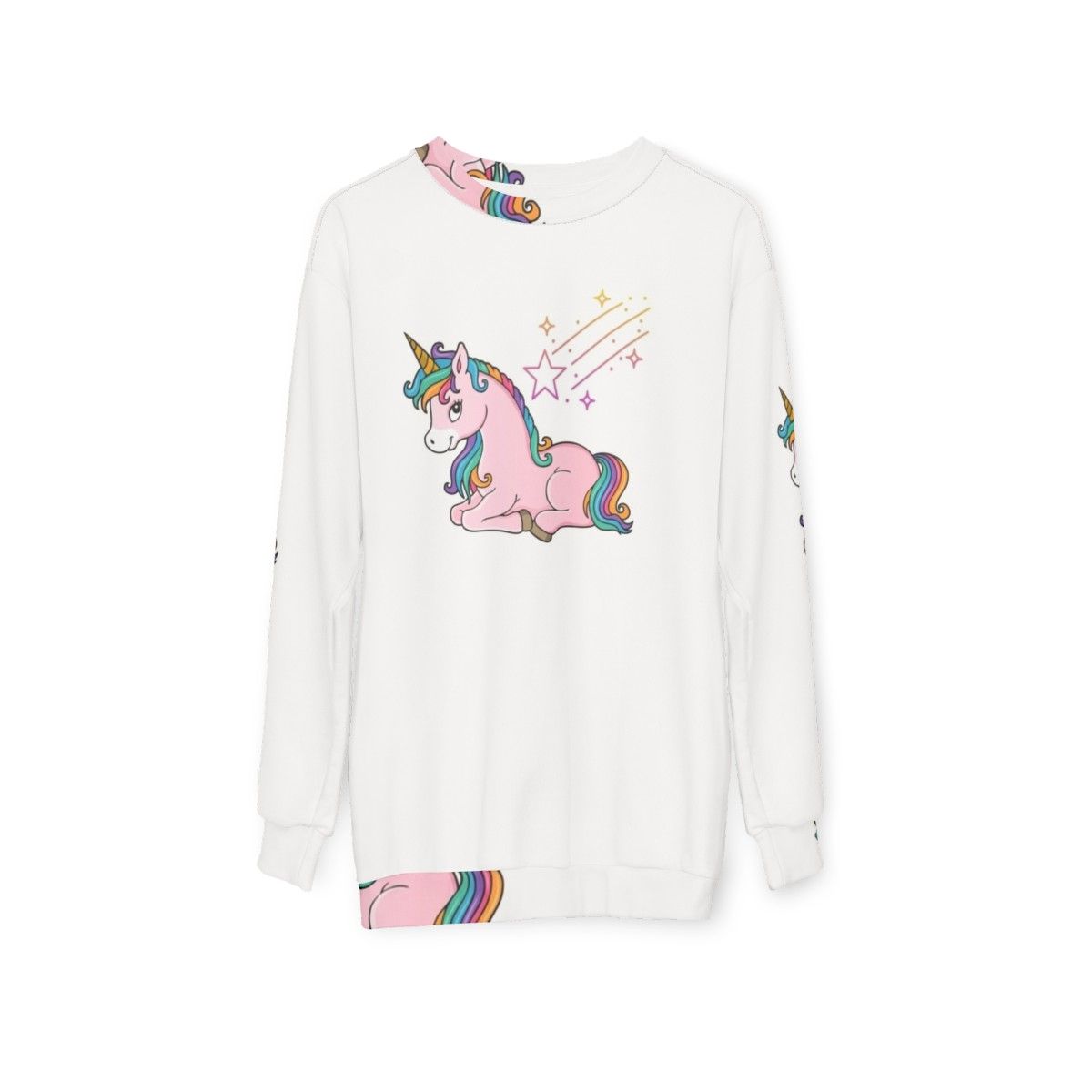 Legendary Animals Sweatshirt with Mystic Dragon and Lightning Bolt Design - hanging