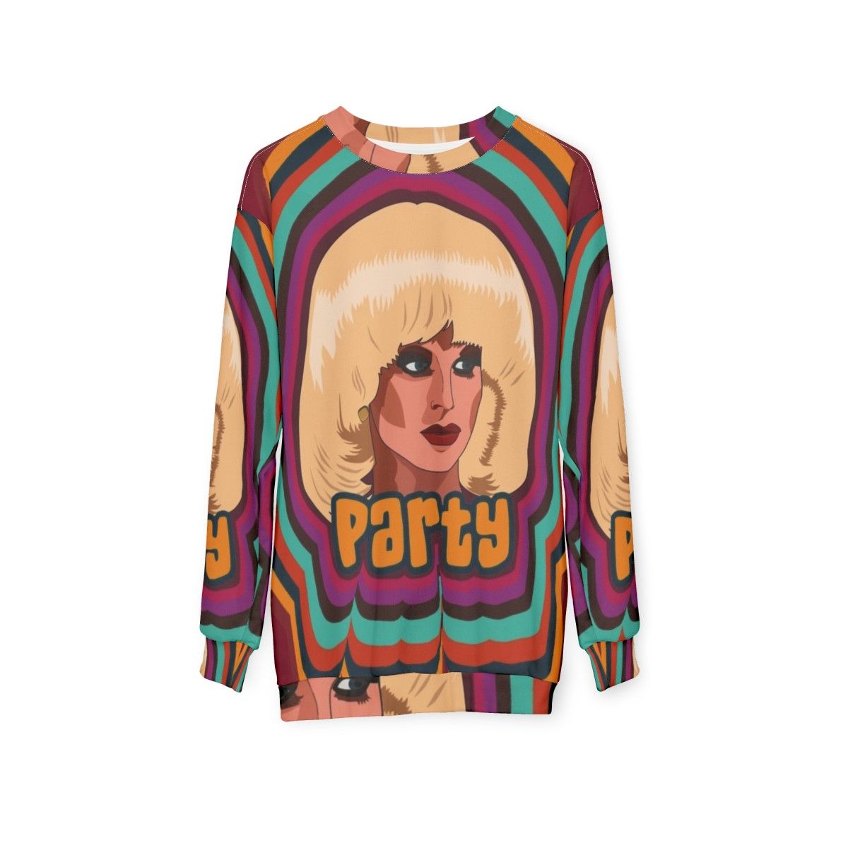 Katya Zamolodchikova Party Sweatshirt - hanging