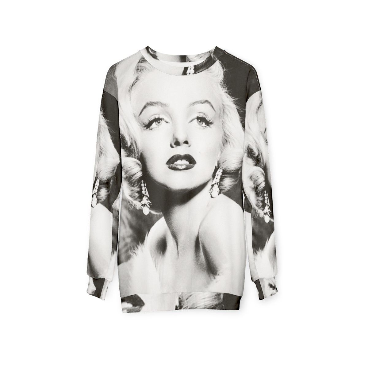 Vintage Marilyn Monroe Black and White Portrait Sweatshirt - hanging