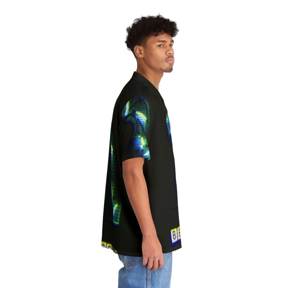 Bbc 2 neon hawaiian shirt with retro 90s aesthetic and logo graphic - People Pight