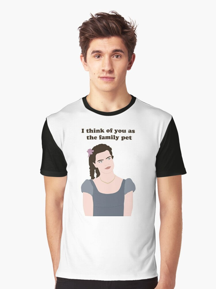 "I Think of You as the Family Pet" Hyacinth Bridgerton Netflix Graphic T-Shirt - Men