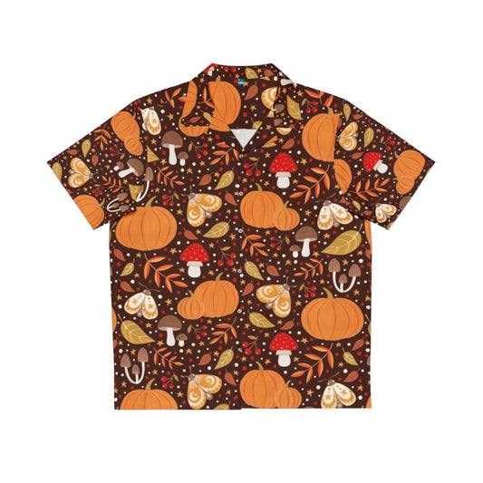 Autumn Elements Hawaiian Shirt with nature inspired floral pattern