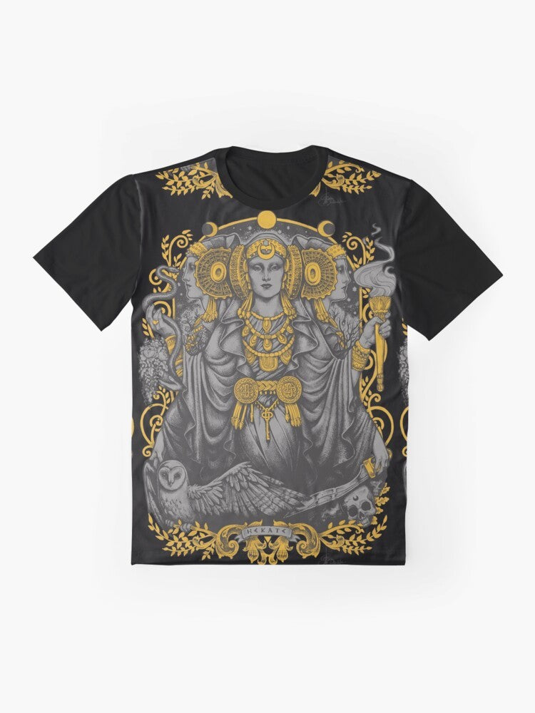 Hecate Iberian Art Nouveau Graphic T-Shirt - Flat lay