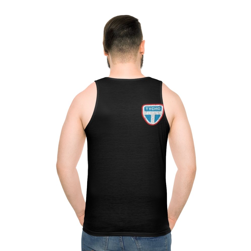 Unisex custom workout tank top - men back