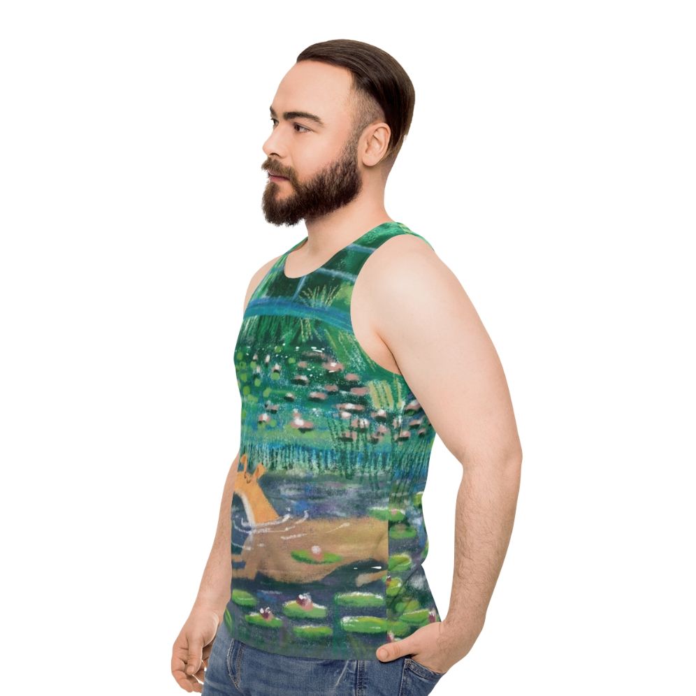 Greyhound Impressionism Unisex Tank Top - men side