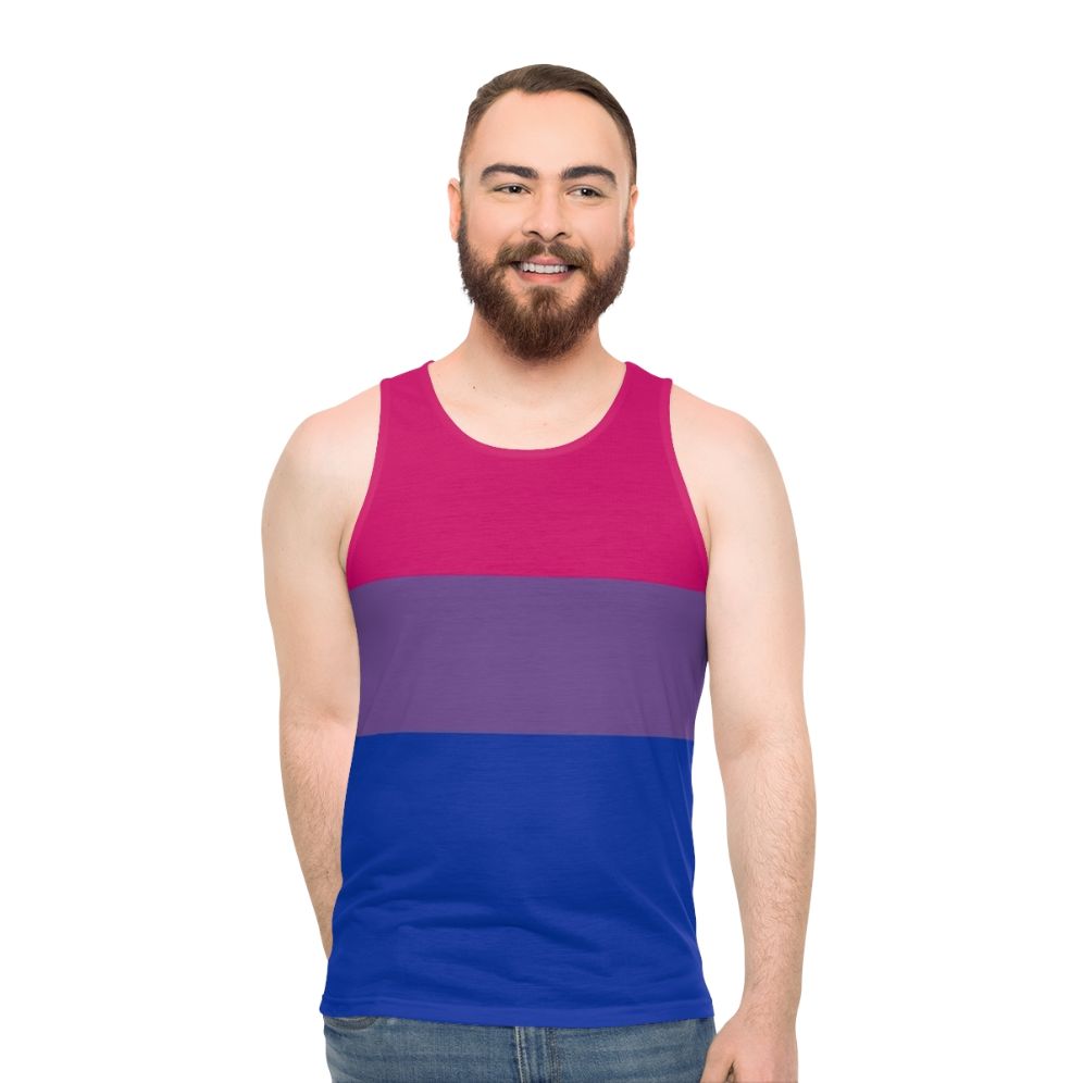 Bisexual pride flag unisex tank top - men