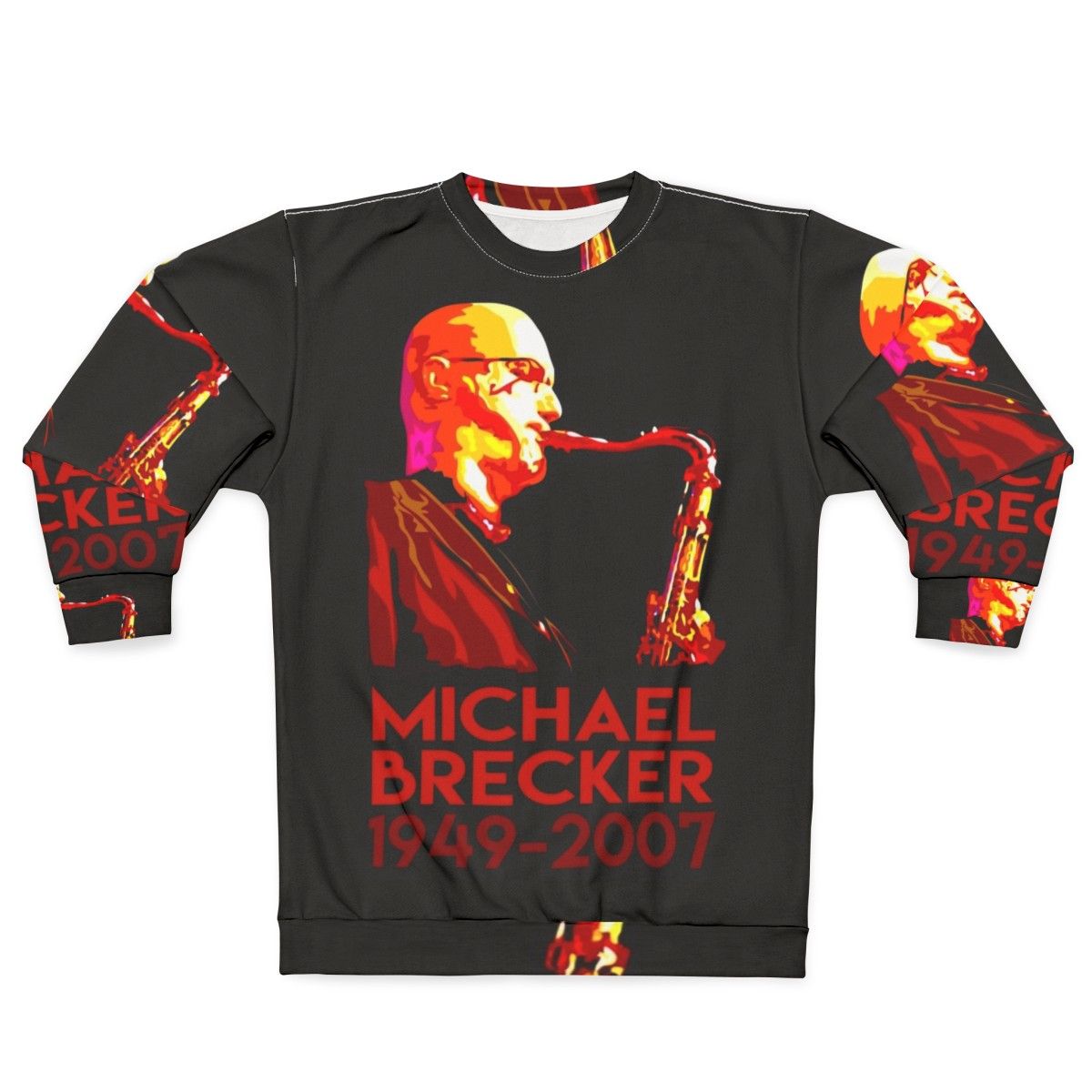 Michael Brecker saxophonist jazz musician illustration sweatshirt