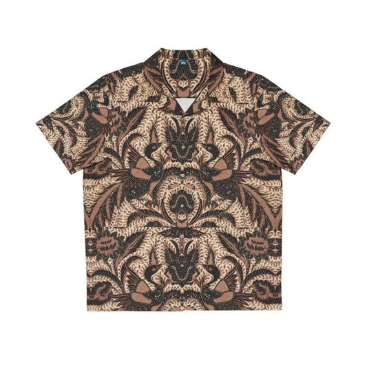 Batik 005 Hawaiian Shirt with Bird and Flower Design