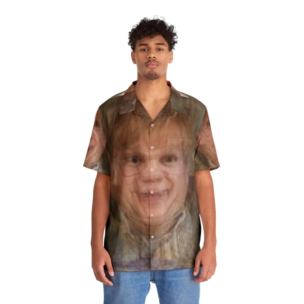 Chris Farley Portrait Hawaiian Shirt with Blurred Movement Effect - People Front