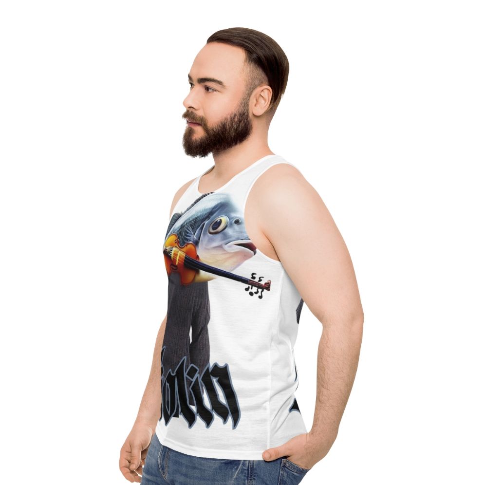 Unisex Violin Fish Tank Top - men side