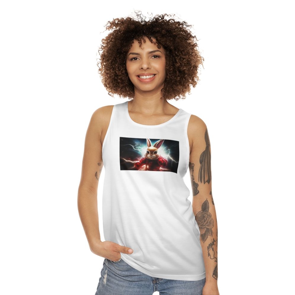 Superhero Rabbit Unisex Tank Top - women