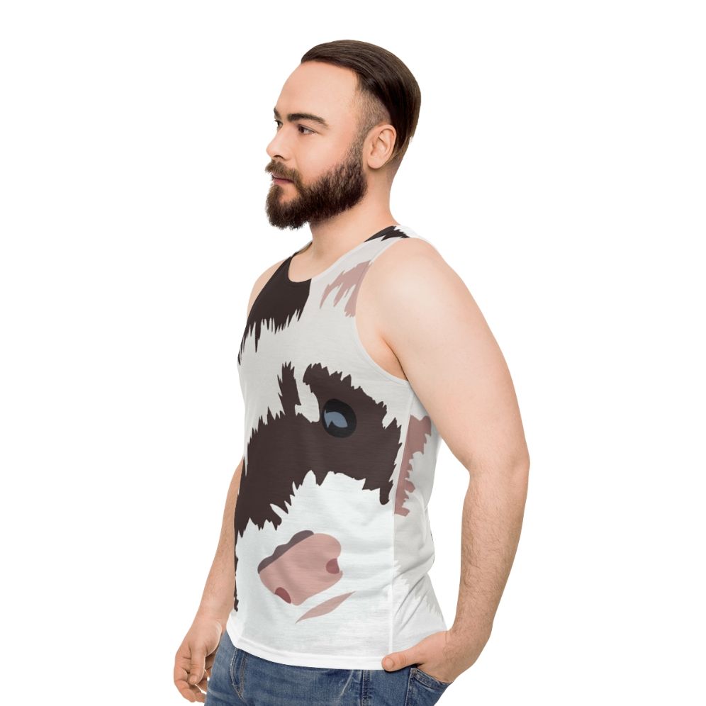 Ferret Head Unisex Tank Top - men side