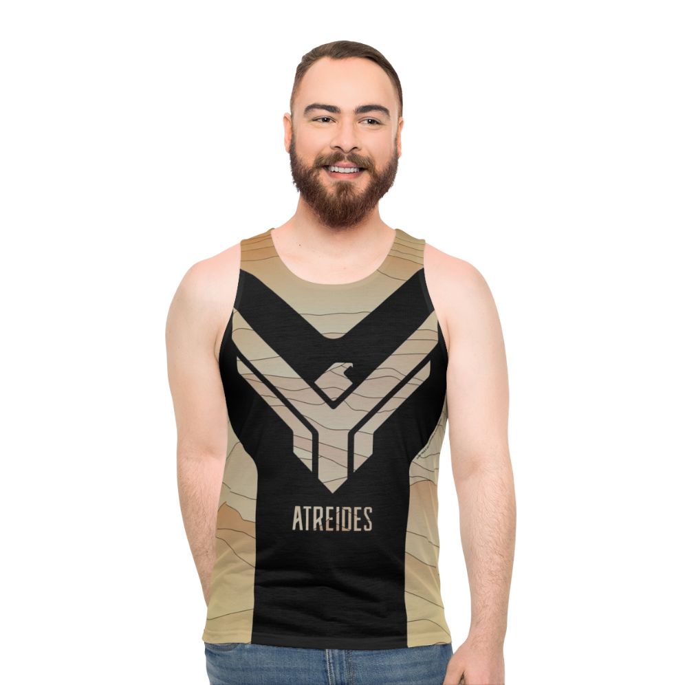 Dune Atreides unisex tank top featuring fan art design - men