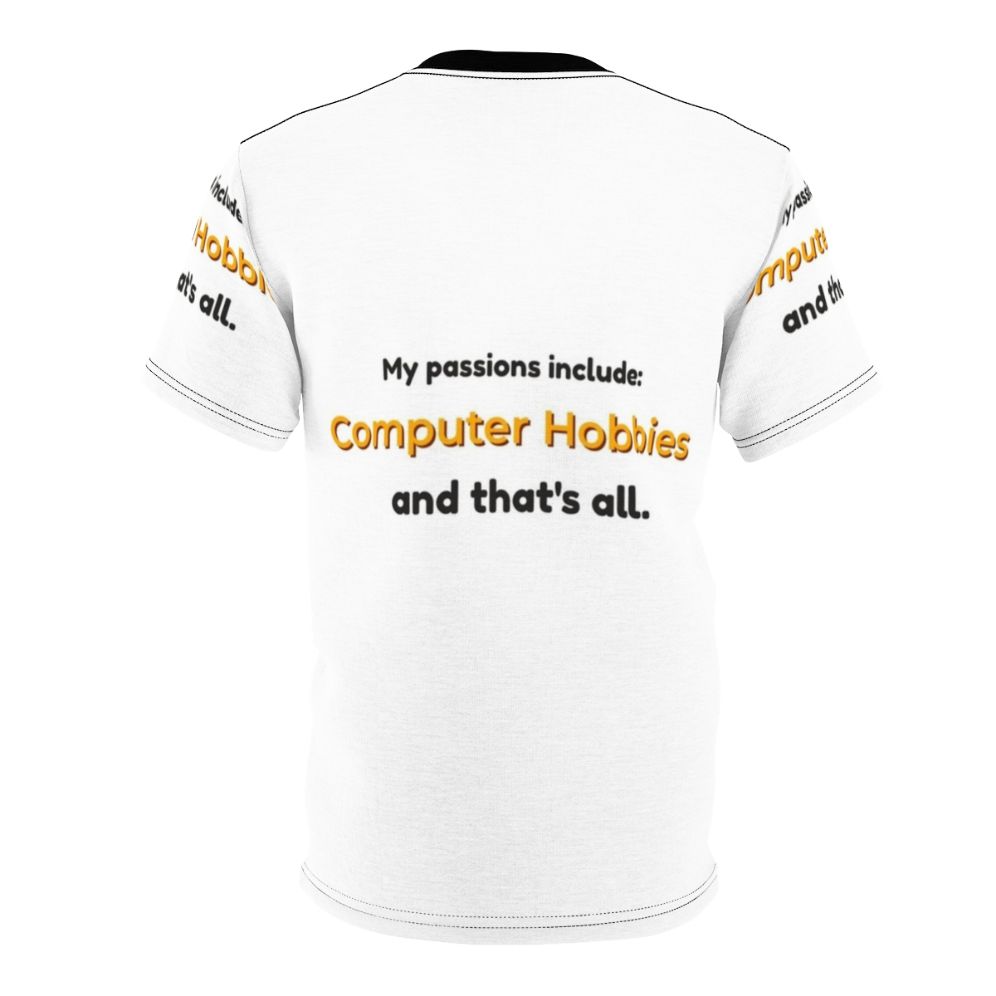 Passion for Computer Hobbies Showcased on Stylish T-Shirt - Back