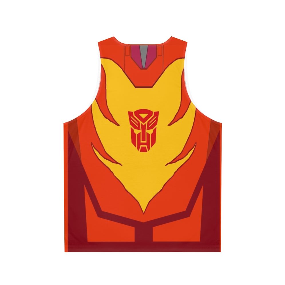 Transformers G1 Hot Rod Flames Unisex Tank Top - Back