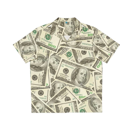 100 dollar bills Hawaiian shirt with graphic money print design