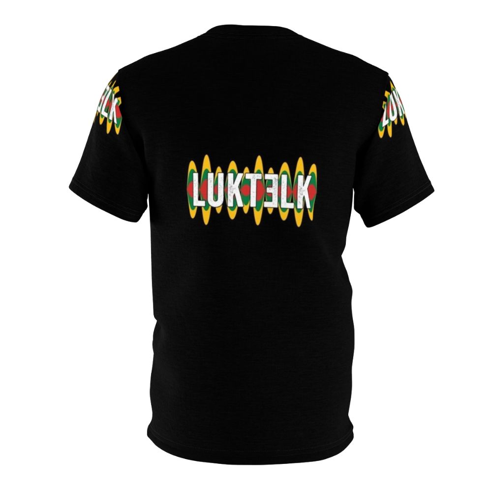 Silvester Belt Luktelk 2024 fan t-shirt with Lithuanian typography and Eurovision-inspired design - Back