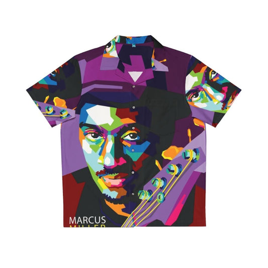 Retro Pop Art Hawaiian Shirt with Jazz Musician Marcus Miller