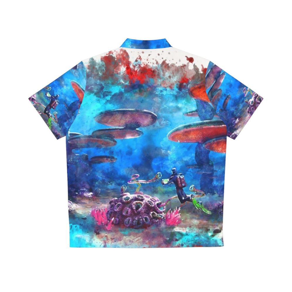 Subnautica Inspired Hawaiian Shirt with Underwater and Ocean Themes - Back