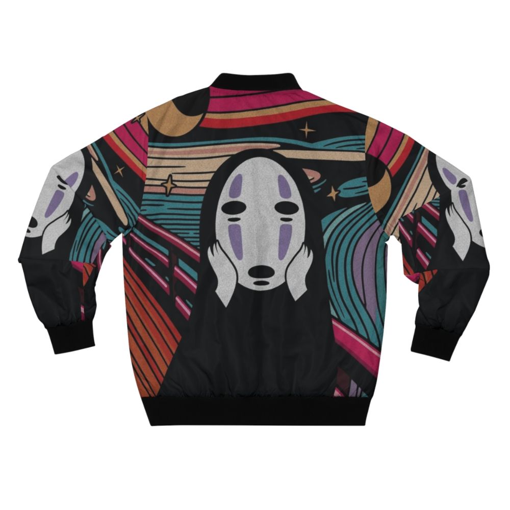 Studio Ghibli inspired "The Scream" graphic bomber jacket - Back