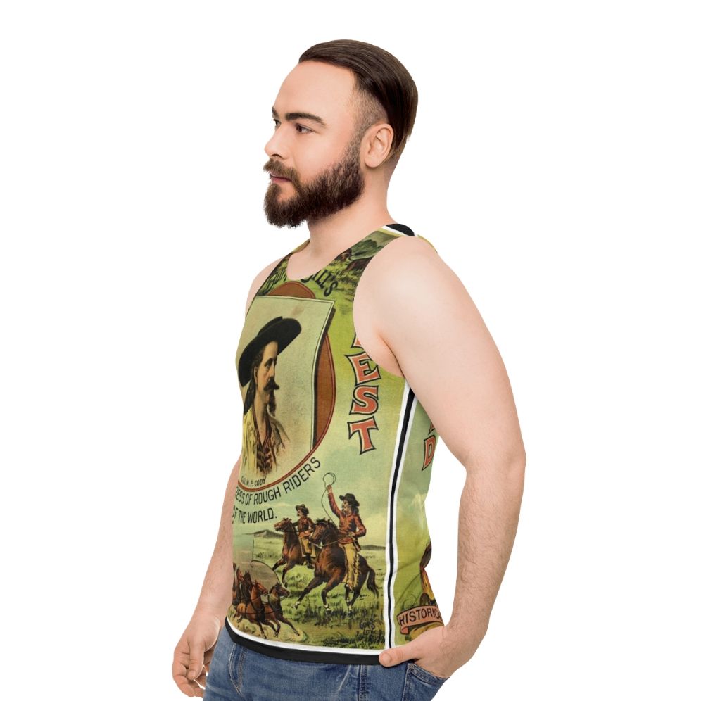 Buffalo Bill Wild West Show Unisex Tank Top - men side