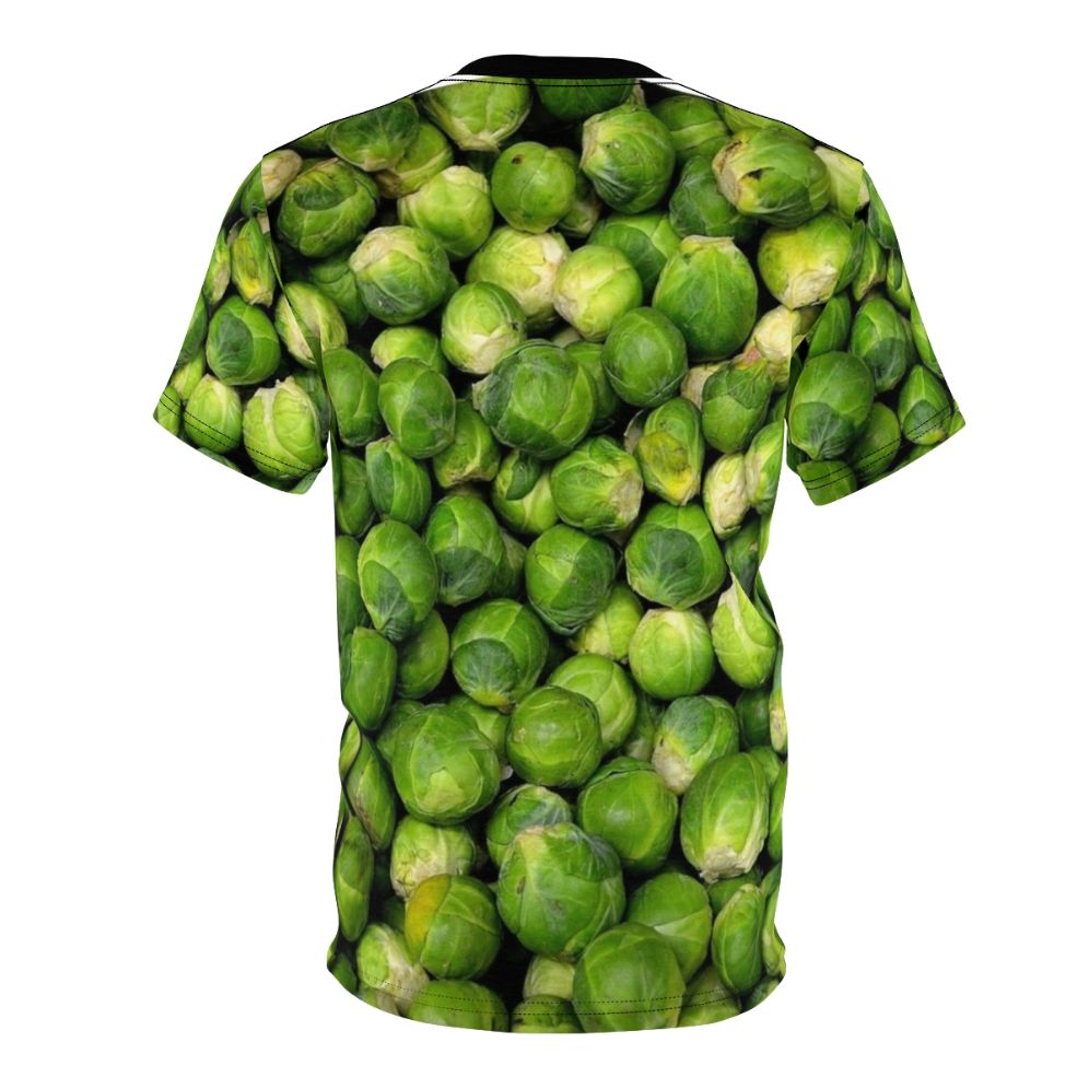 Brussels sprouts graphic printed on a high-quality t-shirt for vegetable enthusiasts - Back