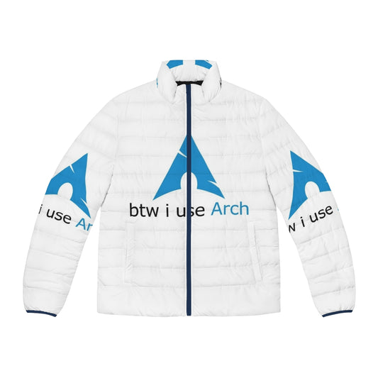 Arch Linux Puffer Jacket with Tux Logo