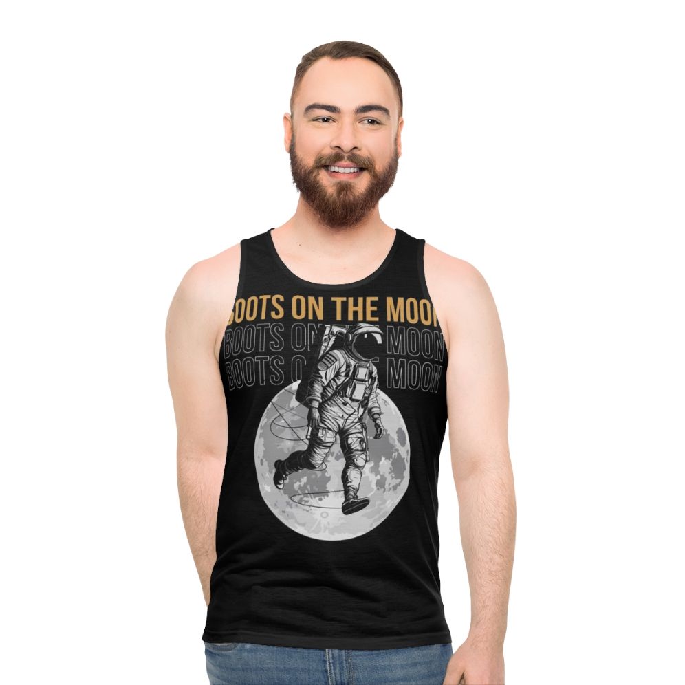 Space Force Boots on the Moon Unisex Tank Top - men