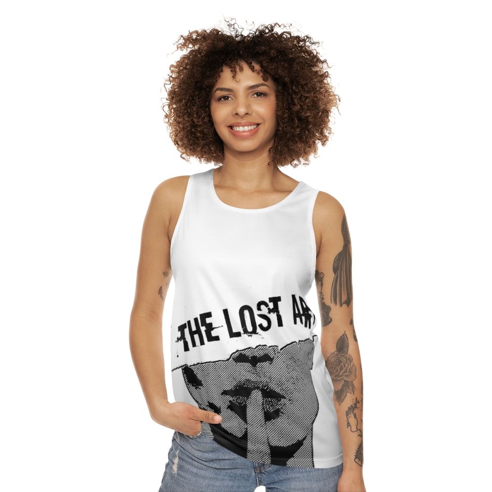 Unisex tank top featuring the 'The Lost Art Of Keeping A Secret' design from Queens of the Stone Age - women