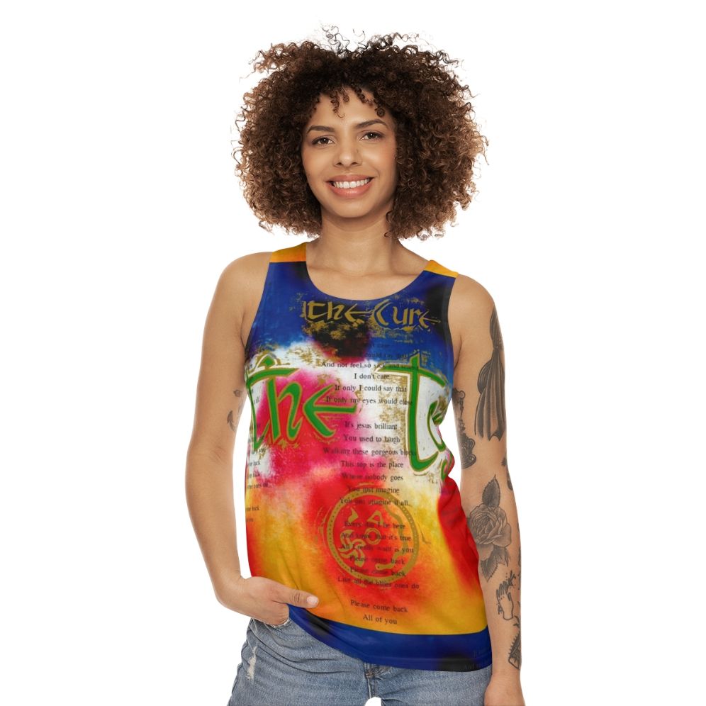 Retro unisex tank top with The Top Please Come Back graphic - women