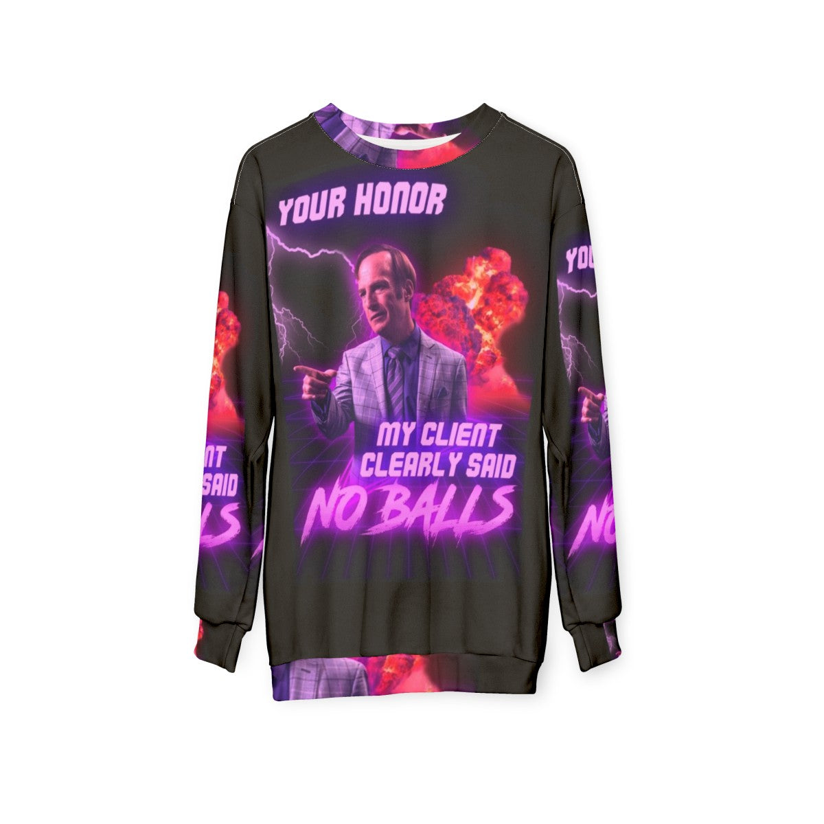 Funny "No Balls" Sweatshirt - hanging