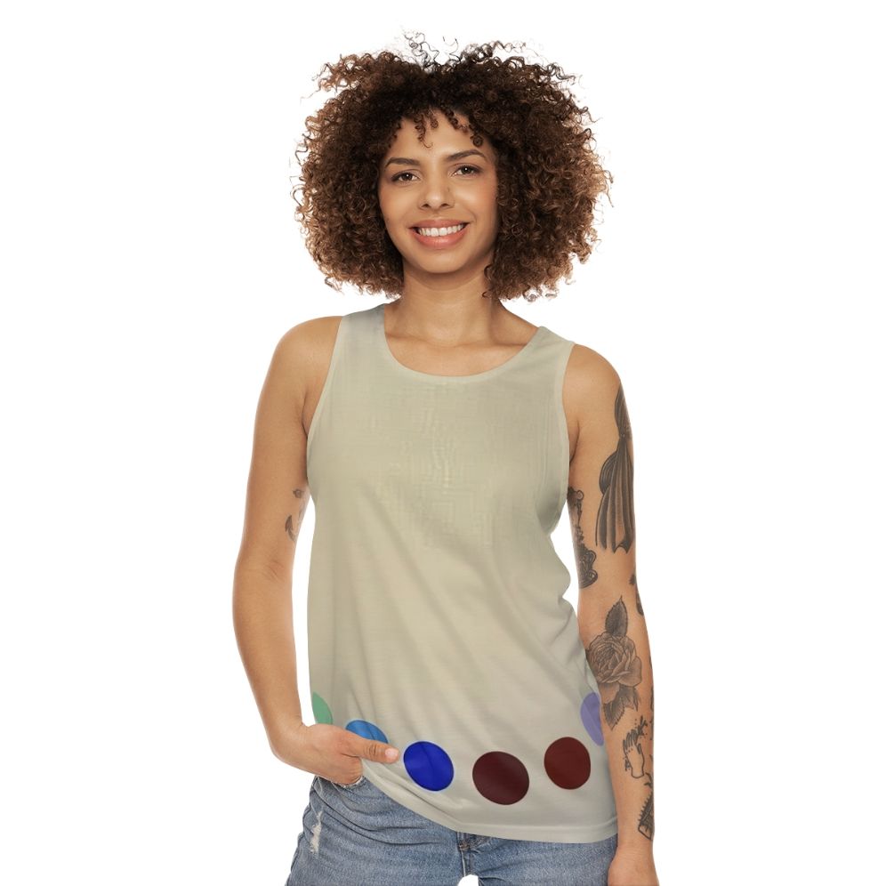 Geometric abstract art unisex tank top - women