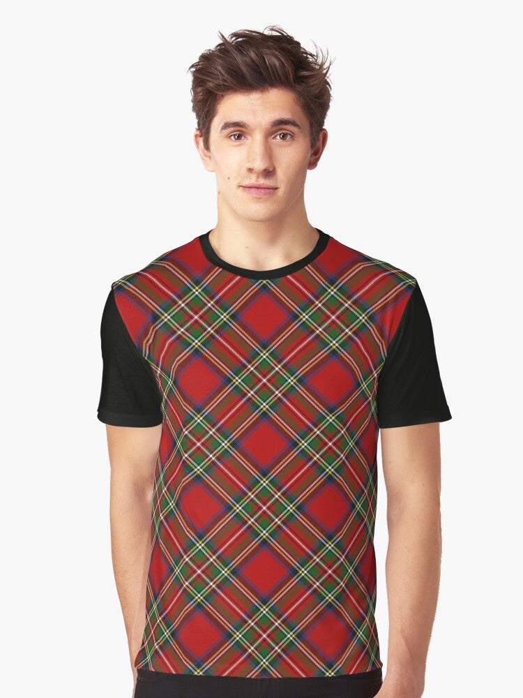 Royal Stewart tartan plaid graphic print t-shirt - Men