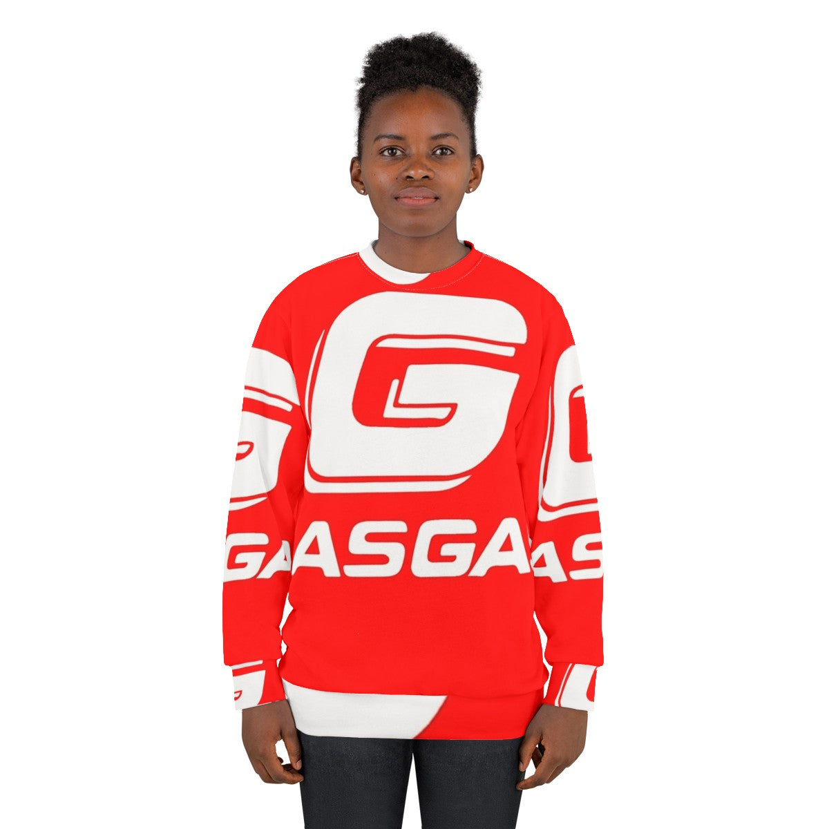 Gasgas Motorcycle Sweatshirt featuring the iconic Gasgas logo - women