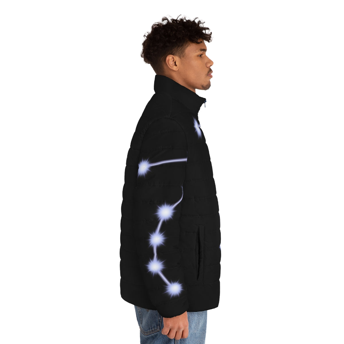 Hokuto No Ken Seven Stars North Star Puffer Jacket - men side right