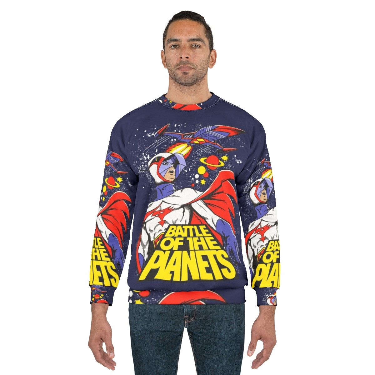 Battle Of The Planets Anime Cartoon Sweatshirt - men