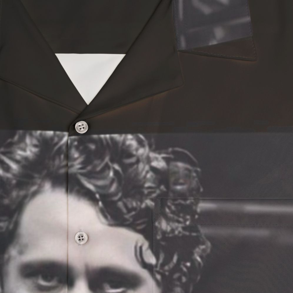 Canserbero Epic Hawaiian Shirt with Black & White Portrait - Detail